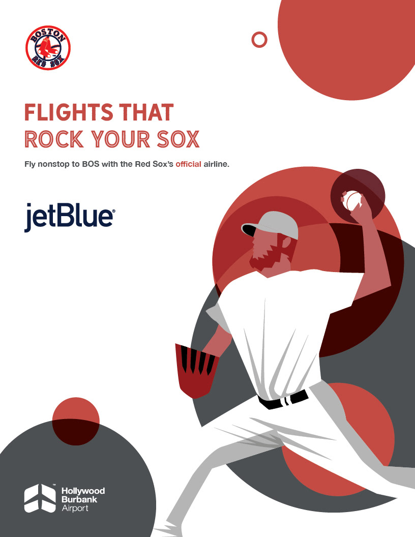 Hollywood Burbank Airport, airline-partner campaign creative