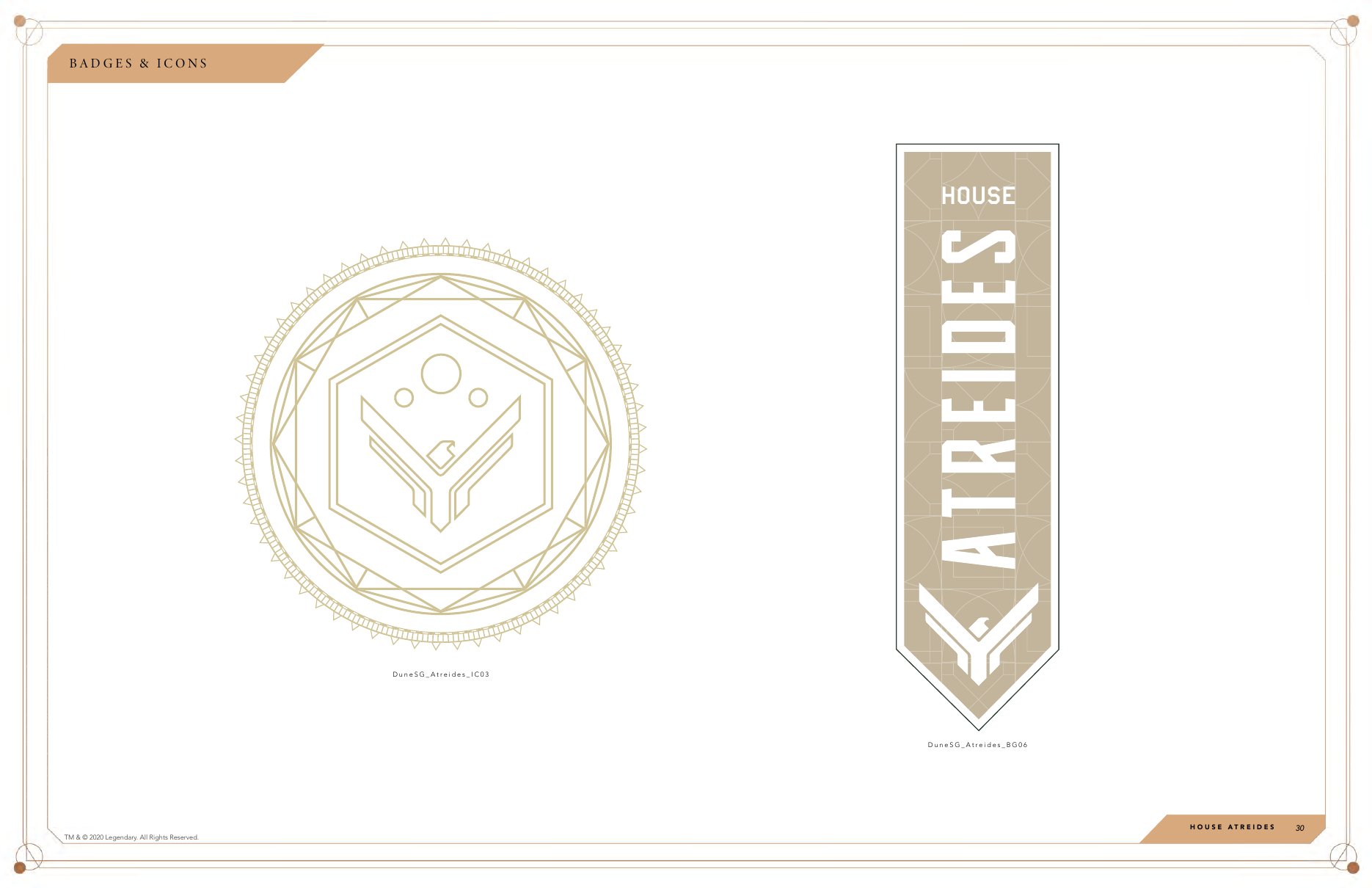 Dune, House Atreides badges and icons