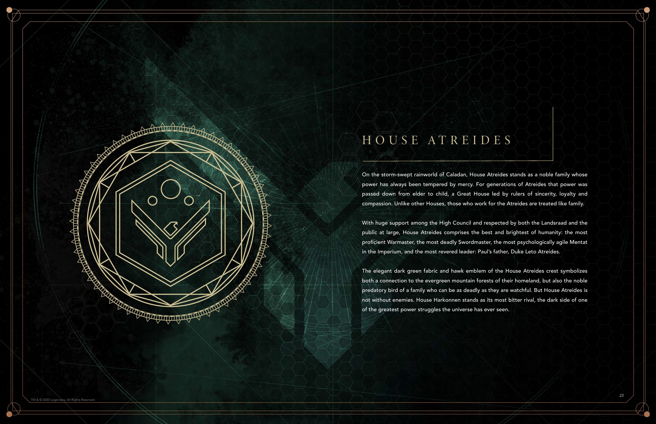 Dune, House Atreides world spread