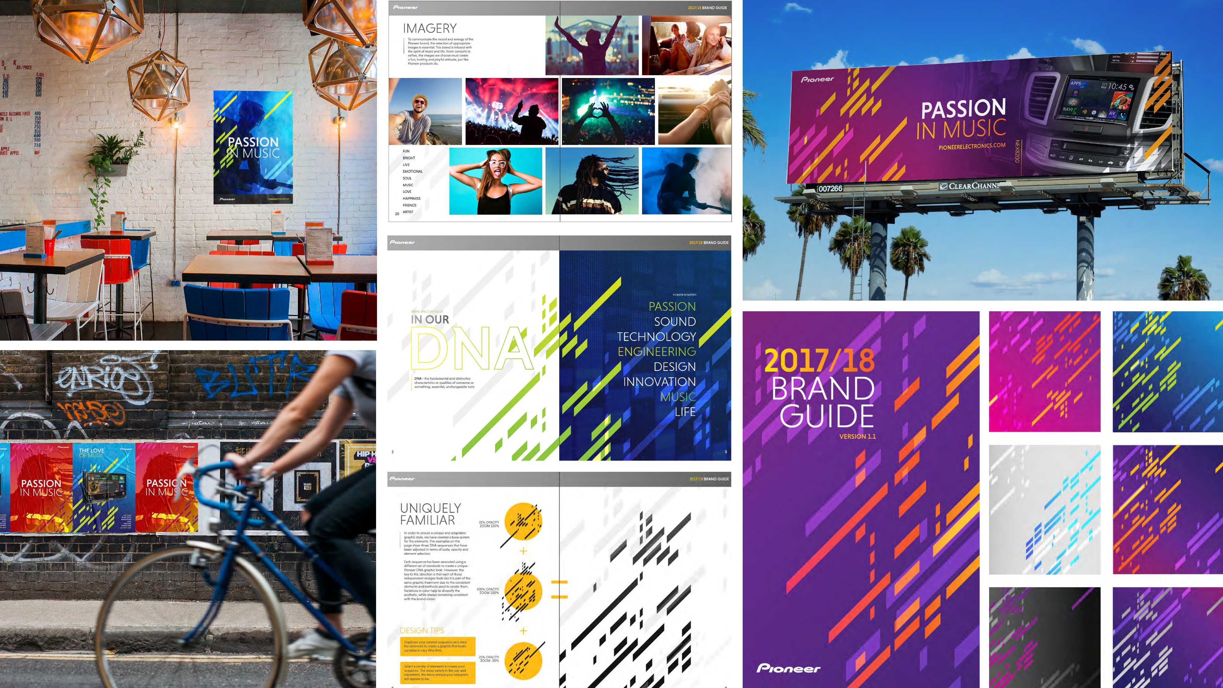 Pioneer, 2017/18 brand guide and graphic system